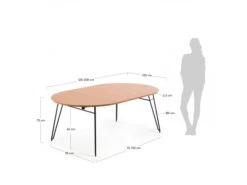 Ronde Uitschuiftafel NOVAC - Eikenfineer Hout -Zuiver || RICHMOND Verkoop kave home novac 52402