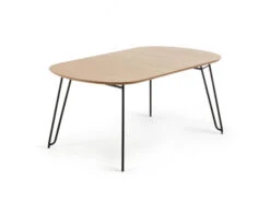 Ovale Uitschuiftafel NOVAC - Eikenfineer Hout