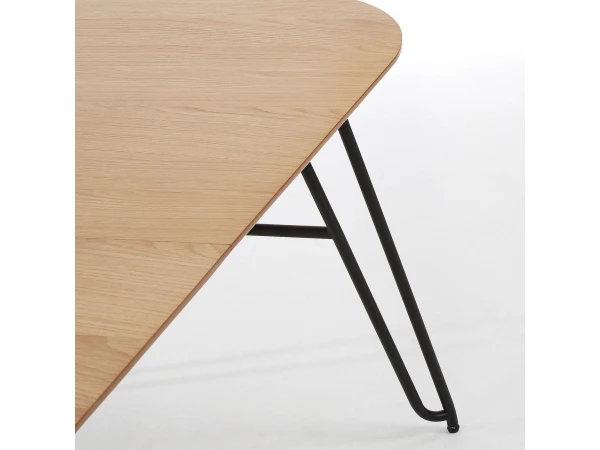 Ovale Uitschuiftafel NOVAC - Eikenfineer Hout 10 Ovale Uitschuiftafel NOVAC - Eikenfineer Hout - Afbeelding 10