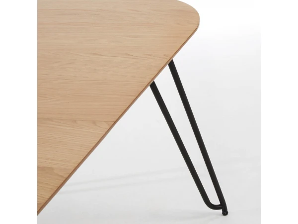 Ovale Uitschuiftafel NOVAC - Eikenfineer Hout 12 Ovale Uitschuiftafel NOVAC - Eikenfineer Hout - Afbeelding 12