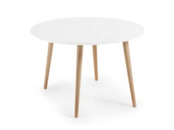 Ronde Uitschuiftafel OQUI - Wit Wit