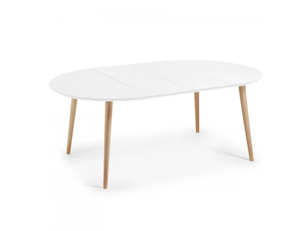 Ronde Uitschuiftafel OQUI - Wit Wit 3 Ronde Uitschuiftafel OQUI - Wit Wit - Afbeelding 3