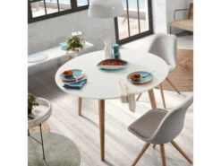 Ronde Uitschuiftafel OQUI - Wit Wit 18 Ronde Uitschuiftafel OQUI - Wit Wit -Zuiver || RICHMOND Verkoop kave home oakland 31503