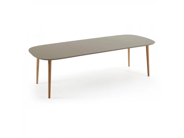 Uitschuiftafel OQUI - Taupe Taupe 2 Uitschuiftafel OQUI - Taupe Taupe - Afbeelding 2