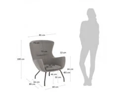 Fauteuil OTILIA - Grijs Grijs -Zuiver || RICHMOND Verkoop kave home otilia 34843