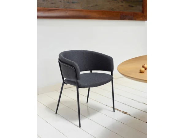 Armstoel RUNNIE - Donkergrijs Zwart 6 Armstoel RUNNIE - Donkergrijs Zwart - Afbeelding 6