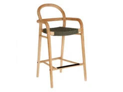 Barstoel SHERYL - Massief Eucalyptus/groen Groen