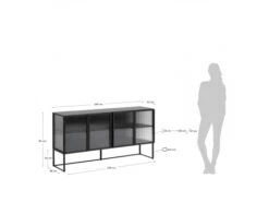 Dressoir TRIXIE - Zwart Zwart -Zuiver || RICHMOND Verkoop kave home trixie 37904