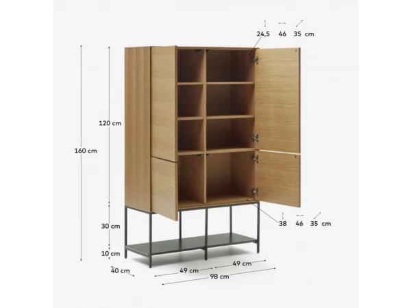 Buffetkast VEDRANA - Eikenfineer Hout 10 Buffetkast VEDRANA - Eikenfineer Hout - Afbeelding 10