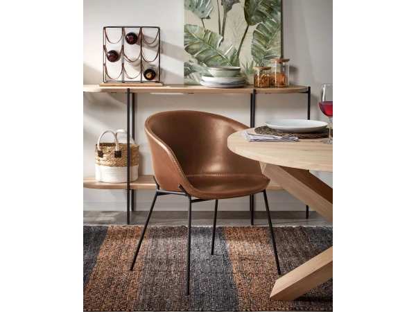 Armstoel YVETTE - Cognac Cognac 2 Armstoel YVETTE - Cognac Cognac - Afbeelding 2