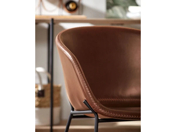 Armstoel YVETTE - Cognac Cognac 3 Armstoel YVETTE - Cognac Cognac - Afbeelding 3