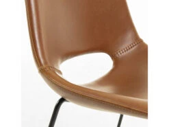 Eetkamerstoel ZAHARA - Bruin Lederlook Cognac -Zuiver || RICHMOND Verkoop kave home zahara 34069