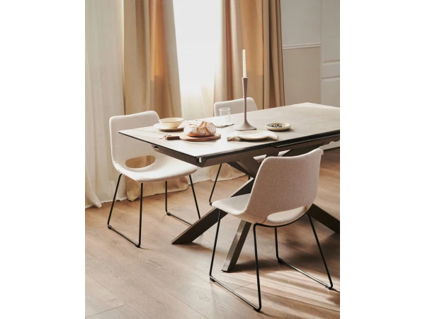 Eetkamerstoel ZAHARA - Bruin Bruin 8 Eetkamerstoel ZAHARA - Bruin Bruin - Afbeelding 8