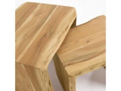 Set Van 2 Bijzettafels ZULEIKA - Acacia Hout -Zuiver || RICHMOND Verkoop kave home zuleika 71924