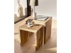 Set Van 2 Bijzettafels ZULEIKA - Acacia Hout -Zuiver || RICHMOND Verkoop kave home zuleika 71925