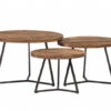 Salontafel Set Van 3 XG557 - Hout/metaal Hout