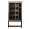 Smalle Vitrine LIN - Glas/teak Glas