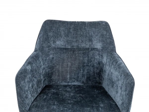 Armstoel Met Draaifunctie JOHNSON - Blauw Blauw 7 Armstoel Met Draaifunctie JOHNSON - Blauw Blauw - Afbeelding 7