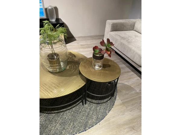 Bijzettafel ELTON - Goud/zwart Goud 1 Bijzettafel ELTON - Goud/zwart Goud