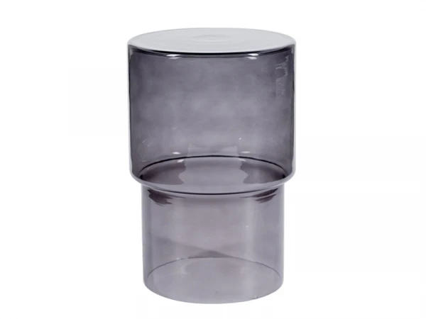 Bijzettafel IOLA - Glas/Grijs Grijs 1 Bijzettafel IOLA - Glas/Grijs Grijs