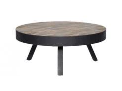 Salontafel MICHAEL - Teak/metaal Hout