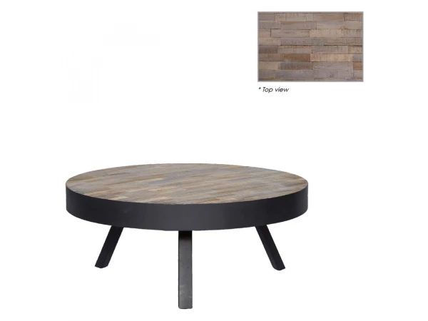 Salontafel MICHAEL - Teak/metaal Hout 2 Salontafel MICHAEL - Teak/metaal Hout - Afbeelding 2