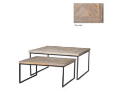 Set Salontafels MICHAEL - Hout/metaal Hout -Zuiver || RICHMOND Verkoop lifestyle michael 57528