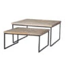 Set Salontafels MICHAEL - Hout/metaal Hout