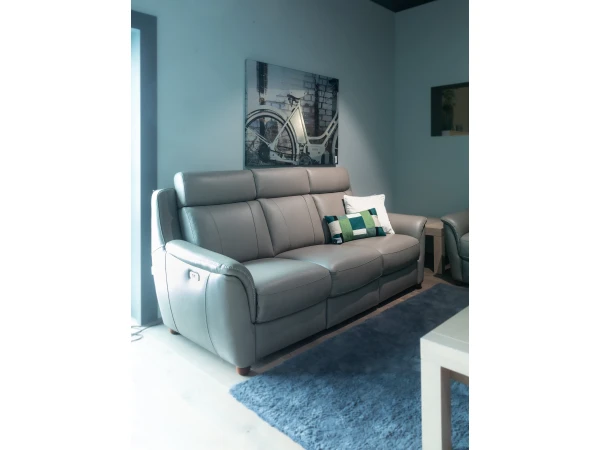 3-zit Met 2 Elektr. Relaxen AFFOGATO - Leder Pelle Texas Taupe 5 3-zit Met 2 Elektr. Relaxen AFFOGATO - Leder Pelle Texas Taupe - Afbeelding 5