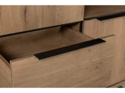 Barkast CARLTON - Natuur/zwart Metaal Hout -Zuiver || RICHMOND Verkoop maxfurn carlton 49622