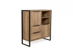 Barkast CARLTON - Natuur/zwart Metaal Hout -Zuiver || RICHMOND Verkoop maxfurn carlton 49623