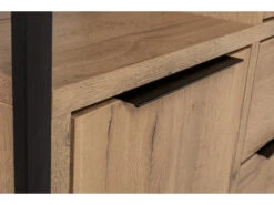 Hoge Barkast CARLTON - Natuur/zwart Metaal Hout -Zuiver || RICHMOND Verkoop maxfurn carlton 49630