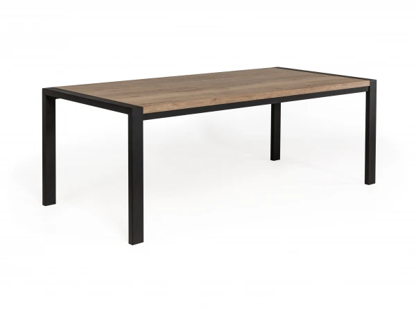 Eetkamertafel CARLTON - Natuur/zwart Metaal Hout 2 Eetkamertafel CARLTON - Natuur/zwart Metaal Hout - Afbeelding 2