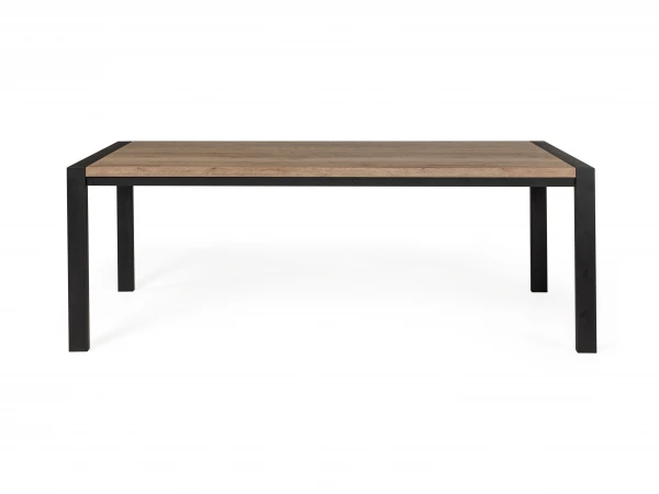 Eetkamertafel CARLTON - Natuur/zwart Metaal Hout 1 Eetkamertafel CARLTON - Natuur/zwart Metaal Hout