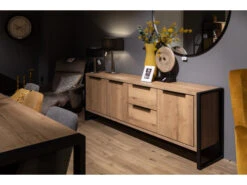 Dressoir CARLTON Groot - Natuur/zwart Metaal Hout 17 Dressoir CARLTON Groot - Natuur/zwart Metaal Hout -Zuiver || RICHMOND Verkoop maxfurn carlton 50154