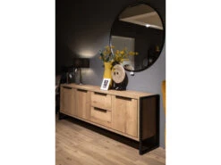 Dressoir CARLTON Groot - Natuur/zwart Metaal Hout 16 Dressoir CARLTON Groot - Natuur/zwart Metaal Hout -Zuiver || RICHMOND Verkoop maxfurn carlton 50155