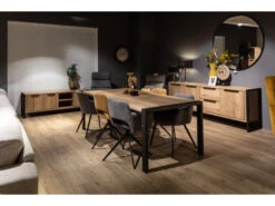 Eetkamertafel CARLTON - Natuur/zwart Metaal Hout 12 Eetkamertafel CARLTON - Natuur/zwart Metaal Hout -Zuiver || RICHMOND Verkoop maxfurn carlton 50157