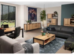 Eetkamertafel CARLTON - Natuur/zwart Metaal Hout 11 Eetkamertafel CARLTON - Natuur/zwart Metaal Hout -Zuiver || RICHMOND Verkoop maxfurn carlton 53535