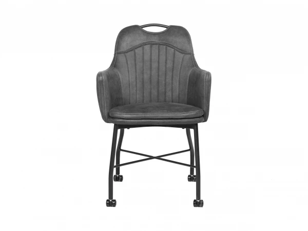 Stoel Op Wieltjes FLORIA - Antraciet Grijs 1 Stoel Op Wieltjes FLORIA - Antraciet Grijs