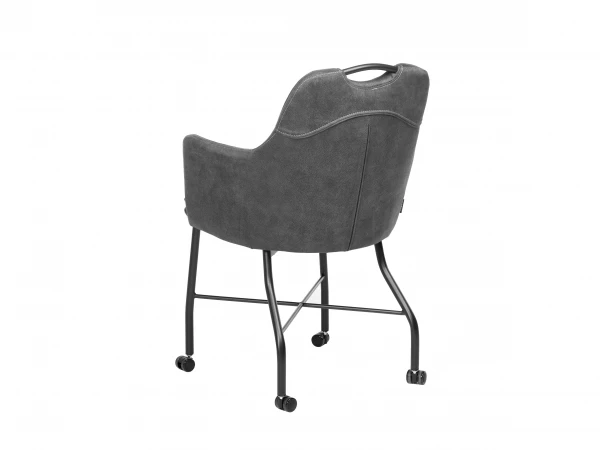 Stoel Op Wieltjes FLORIA - Antraciet Grijs 2 Stoel Op Wieltjes FLORIA - Antraciet Grijs - Afbeelding 2