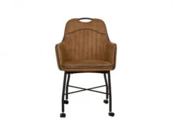 Stoel Op Wieltjes FLORIA - Cognac Cognac