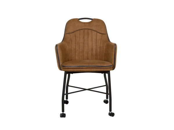 Stoel Op Wieltjes FLORIA - Cognac Cognac 1 Stoel Op Wieltjes FLORIA - Cognac Cognac