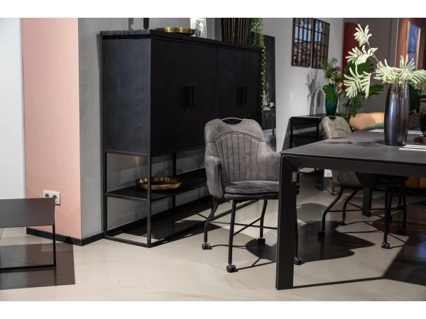 Stoel Op Wieltjes FLORIA - Antraciet Grijs 5 Stoel Op Wieltjes FLORIA - Antraciet Grijs - Afbeelding 5