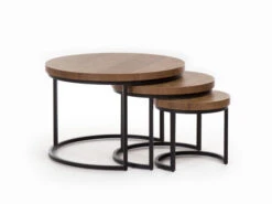 Salontafels, Set Van 3 HUGO - Old Teak Hout