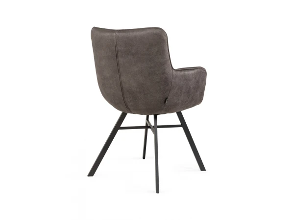 Armstoel MARCON - Luxor Antraciet Antraciet 4 Armstoel MARCON - Luxor Antraciet Antraciet - Afbeelding 4