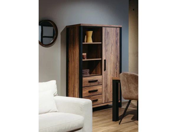 Wandkast NOVARA - Sheesham Hout 2 Wandkast NOVARA - Sheesham Hout - Afbeelding 2