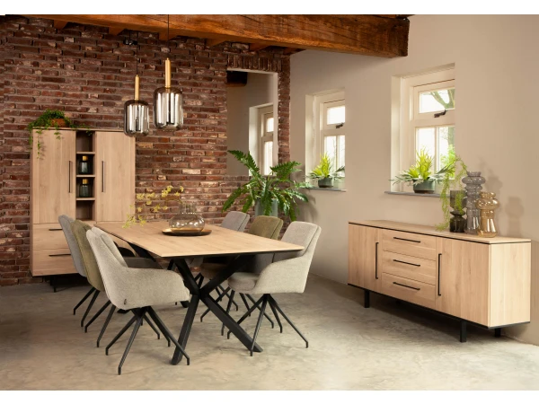 Eetkamertafel RUSSEL - Fresh Oak Hout 2 Eetkamertafel RUSSEL - Fresh Oak Hout - Afbeelding 2