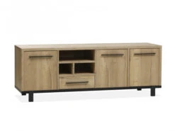 Dressoir WOODY Groot - Natuur/zwart Metaal Hout