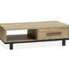 Salontafel WOODY - Natuur/zwart Metaal Hout