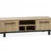 Tv-kast WOODY Groot - Natuur/zwart Metaal Hout